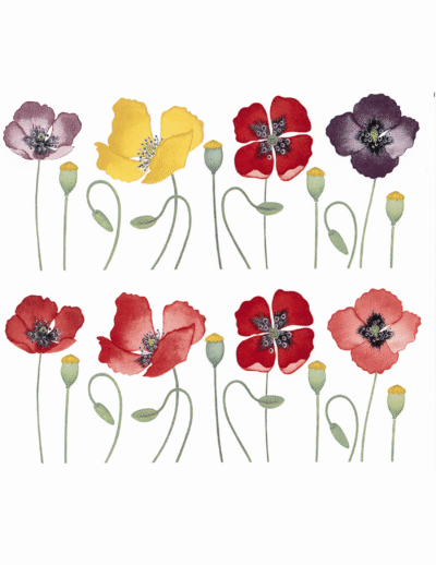 M220 SIMPLE POPPIES MUGWRAPS